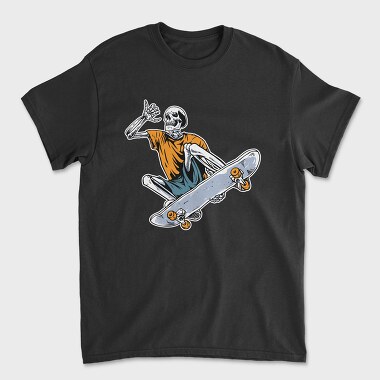 Skateboard Skeleton, Tricou Barbati (Unisex)