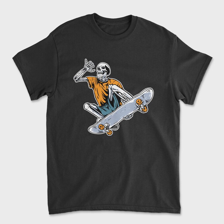 Skateboard Skeleton, Tricou Barbati (Unisex)