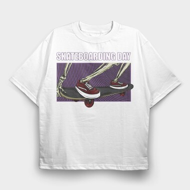 Skateboarding Day, Tricou Oversize Barbati (Unisex)