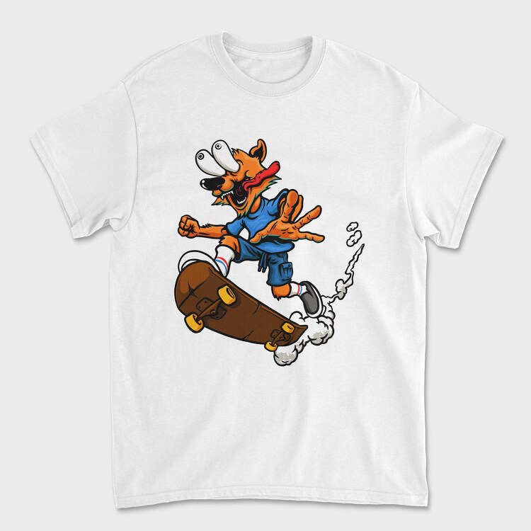 Skateboarding Fox, Tricou Barbati (Unisex)