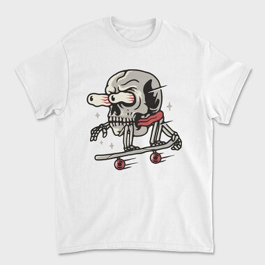 Skateboarding Skull 1, Tricou Barbati (Unisex)