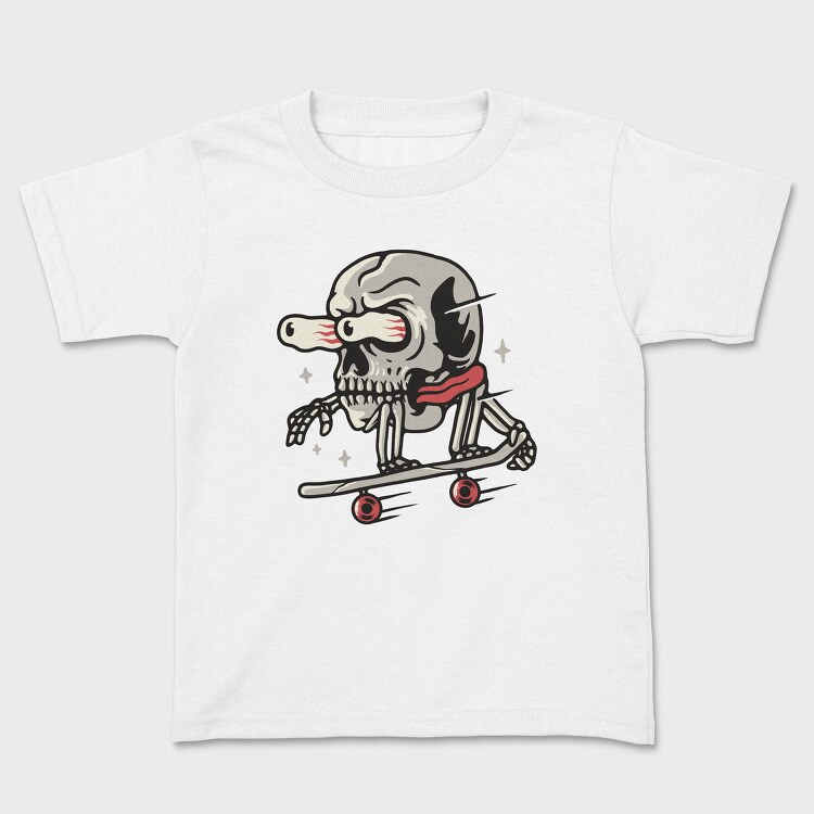 Skateboarding Skull 1, Tricou Copii