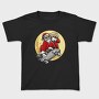 Skateboarding Skull Santa, Tricou Copii