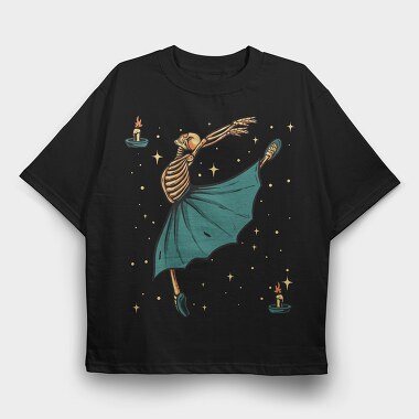Skeleton Ballet Dancer, Tricou Oversize Barbati (Unisex)