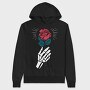 Skeleton Rose, Hanorac Oversize Barbati (Unisex)