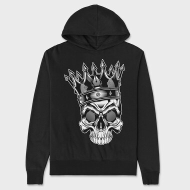 Skull Crown King, Hanorac Oversize Barbati (Unisex)