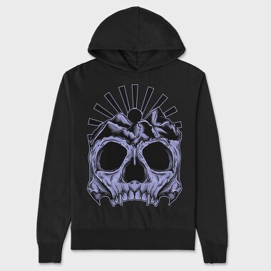 Skull Mountain Sunburst, Hanorac Oversize Barbati (Unisex)
