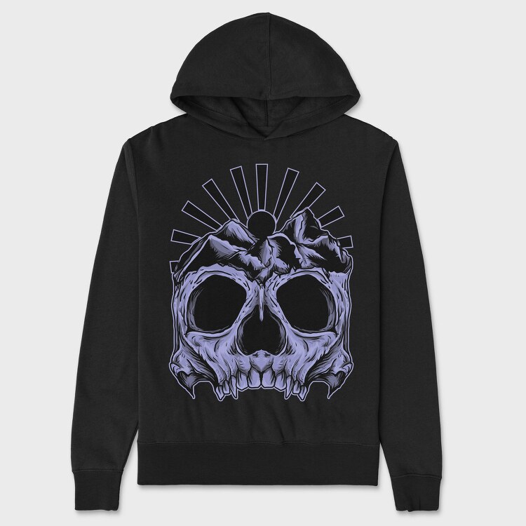 Skull Mountain Sunburst, Hanorac Oversize Barbati (Unisex)