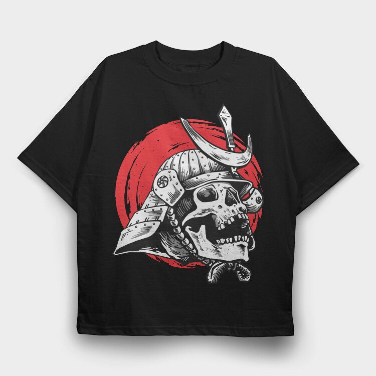 Skull Samurai, Tricou Oversize Barbati (Unisex)
