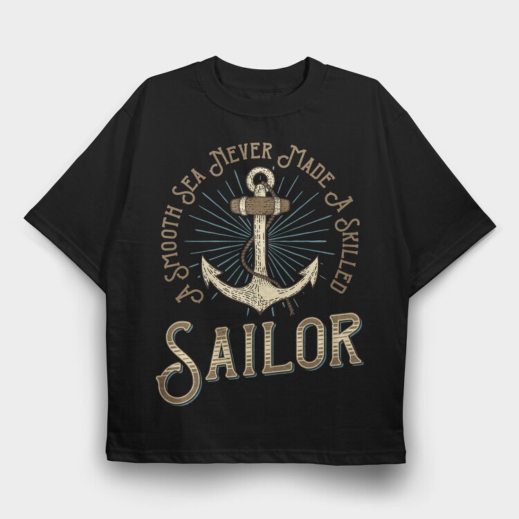Smooth Sea Sailor, Tricou Oversize Barbati (Unisex)