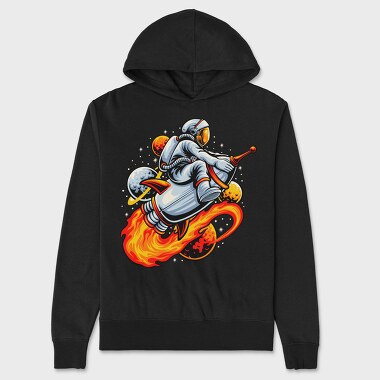 Space Rocket Rider 1, Hanorac Oversize Barbati (Unisex)