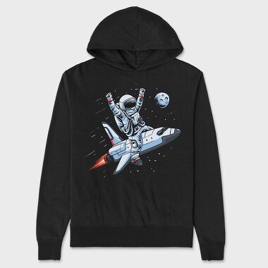 Space Rocket Rider, Hanorac Oversize Barbati (Unisex)