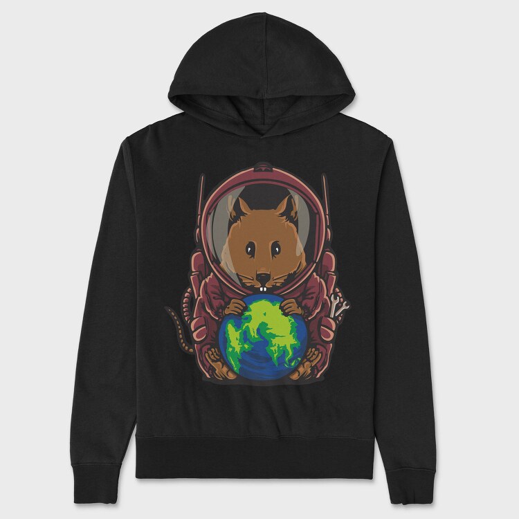 Space Squirrel Planet, Hanorac Oversize Barbati (Unisex)