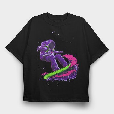 Space Surf Astronaut, Tricou Oversize Barbati (Unisex)