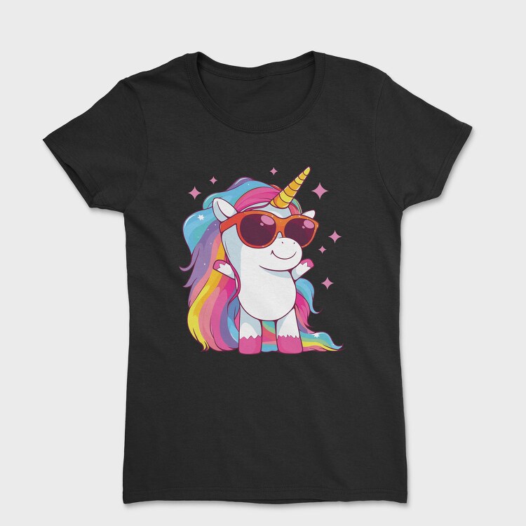Unicorn Sunglasses, Tricou Femei