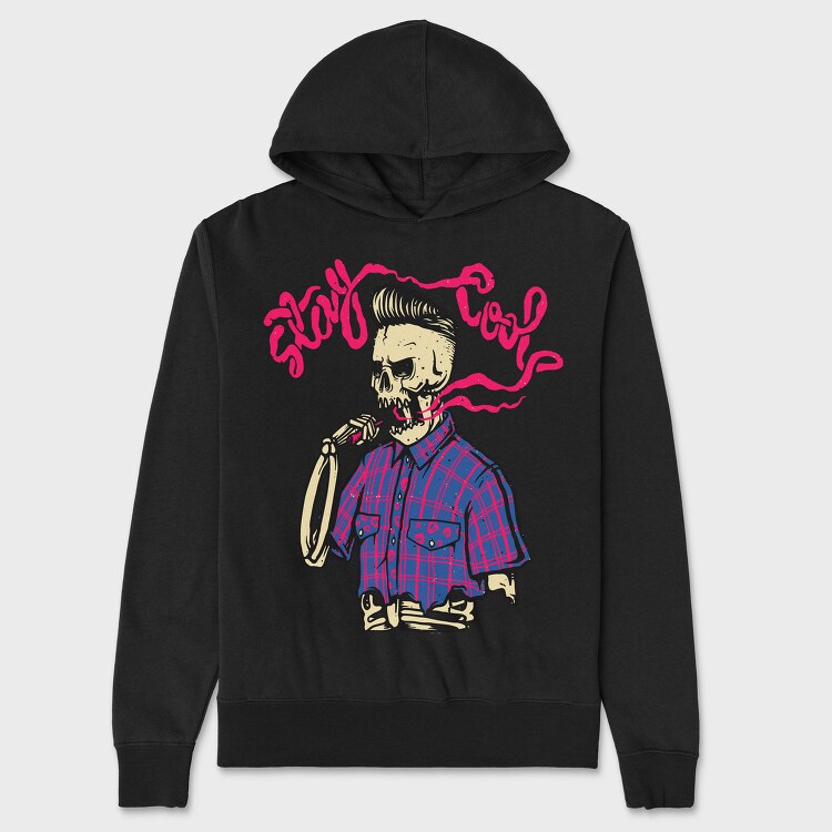 Stay Cool Skull, Hanorac Oversize Barbati (Unisex)