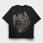 Stormy Owl Flight, Tricou Oversize Barbati (Unisex)