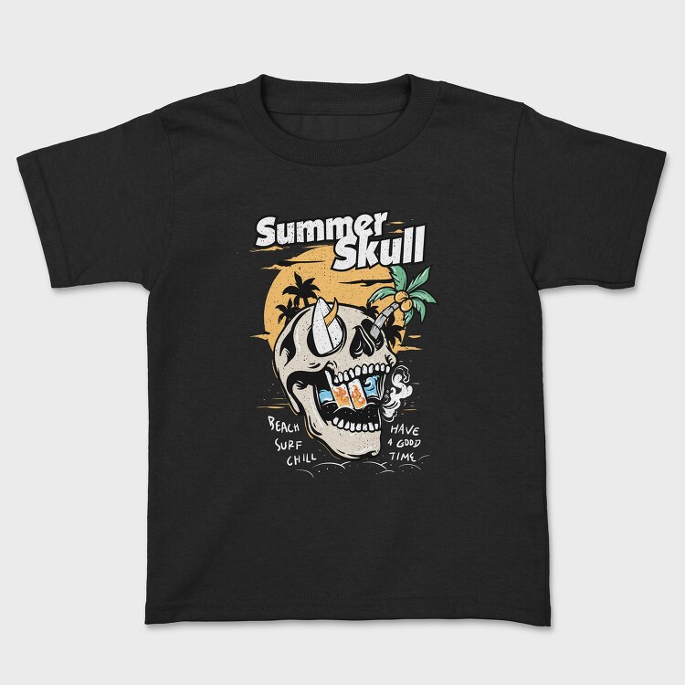 Summer Skull Vibes, Tricou Copii