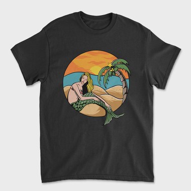 Sunset Mermaid Paradise, Tricou Barbati (Unisex)