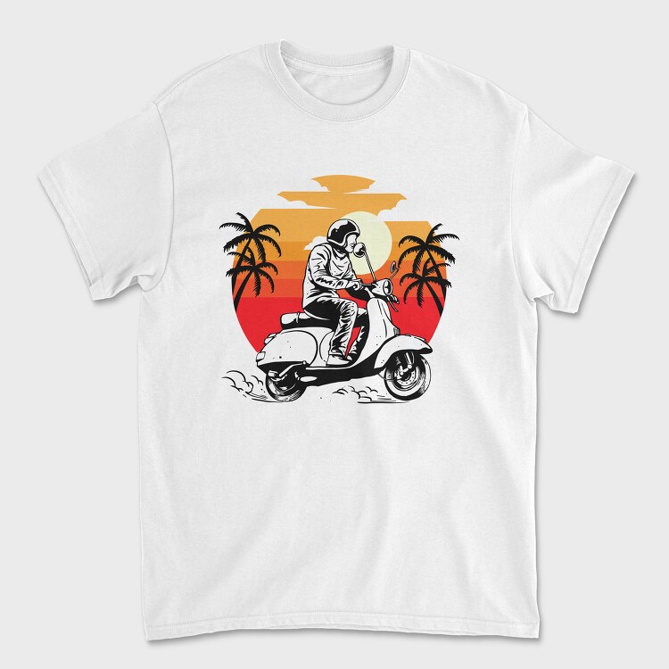 Sunset Scooter Ride, Tricou Barbati (Unisex)