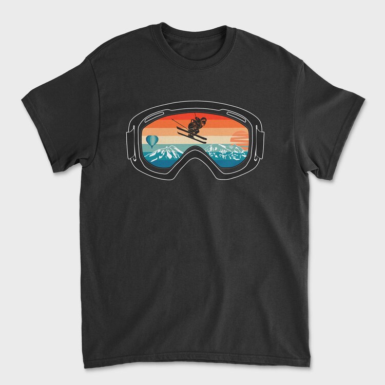 Sunset Ski Goggles, Tricou Barbati (Unisex)