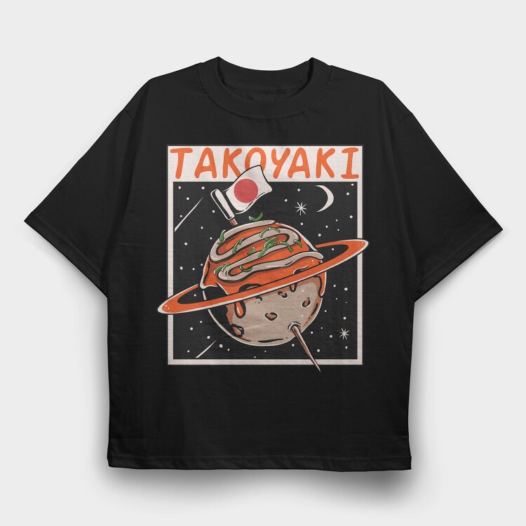 Takoyaki Space Explorer, Tricou Oversize Barbati (Unisex)