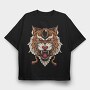 Tiger Roar Mascot, Tricou Oversize Barbati (Unisex)
