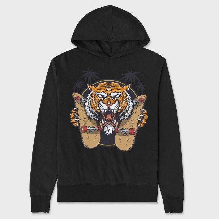 Tiger Skate Palm, Hanorac Oversize Barbati (Unisex)