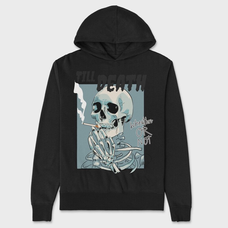 Till Death Smoke, Hanorac Oversize Barbati (Unisex)
