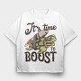 Turtle Boost Time, Tricou Oversize Barbati (Unisex)