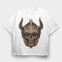 Viking Skull Horns 1, Tricou Oversize Barbati (Unisex)