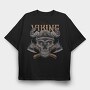 Viking Skull Horns, Tricou Oversize Barbati (Unisex)