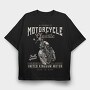 Vintage Motorcycle Ride, Tricou Oversize Barbati (Unisex)