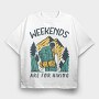 Weekend Hike Vibes, Tricou Oversize Barbati (Unisex)