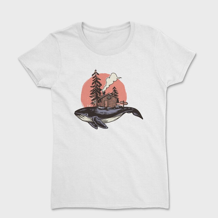 Whale Cabin Smoke, Tricou Femei