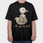 Christmas Duck Jacket, Tricou Oversize Barbati (Unisex)