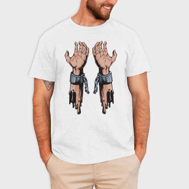 Metal Hands Dripping, Tricou Barbati (Unisex)