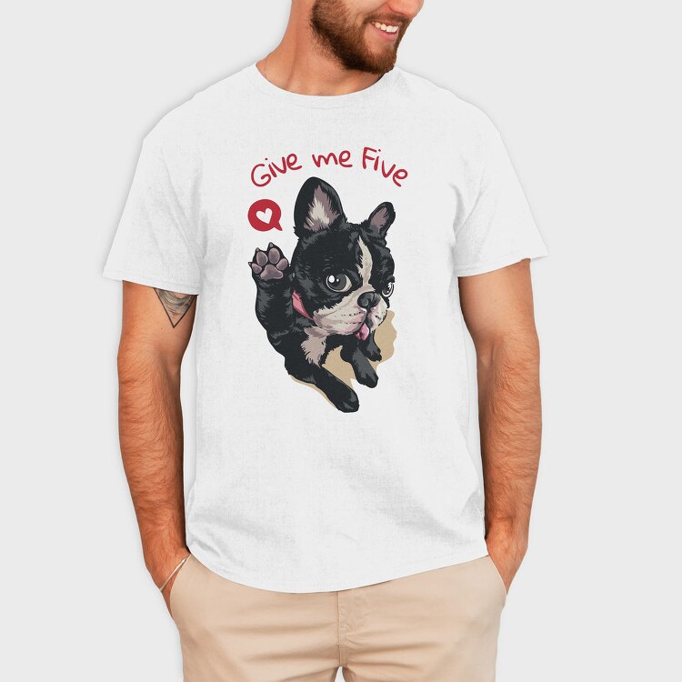 Frenchie Five Love, Tricou Barbati (Unisex)
