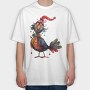 Christmas Chicken Bells, Tricou Oversize Barbati (Unisex)