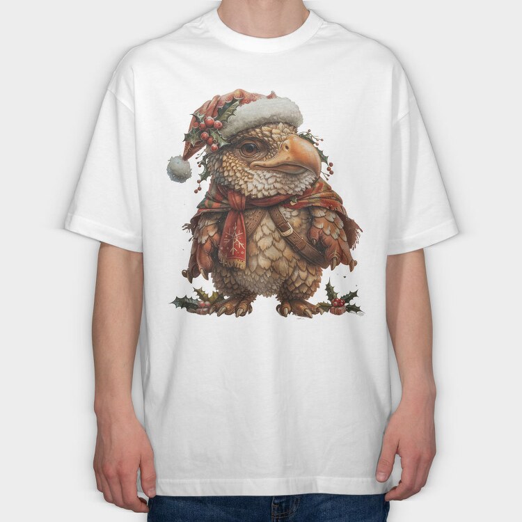 Christmas Eagle Santa, Tricou Oversize Barbati (Unisex)