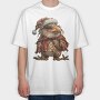 Christmas Eagle Santa, Tricou Oversize Barbati (Unisex)