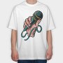 Microphone Fist Grip, Tricou Oversize Barbati (Unisex)