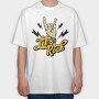 Rock On Hand Sign, Tricou Oversize Barbati (Unisex)