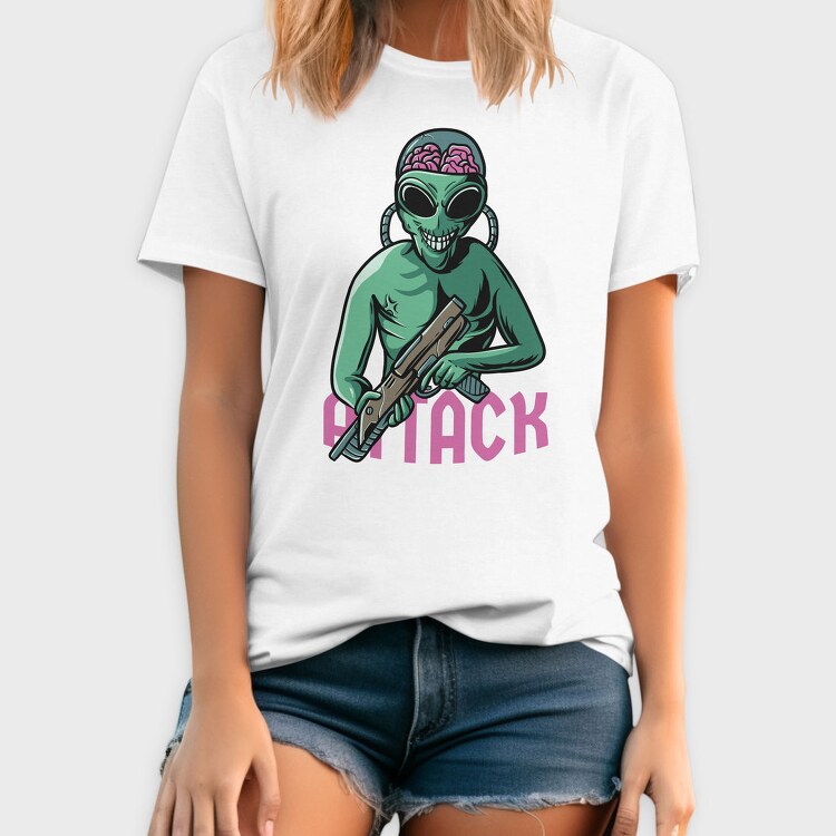Alien Attack, Tricou Barbati (Unisex)