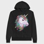 Unicorn Head Color, Hanorac Oversize Barbati (Unisex)