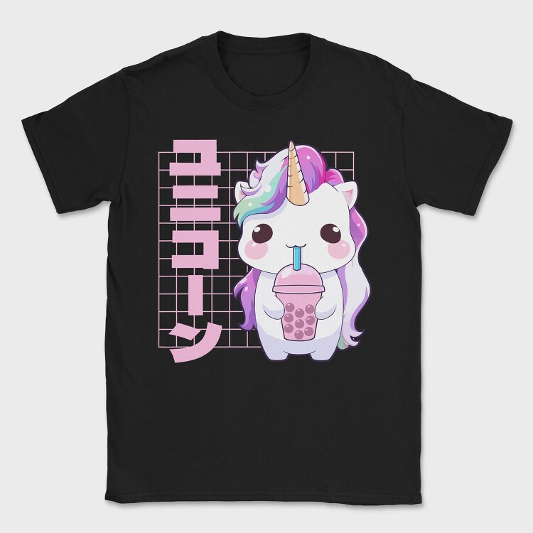 Unicorn Cute Boba Tea, Tricou Barbati (Unisex)
