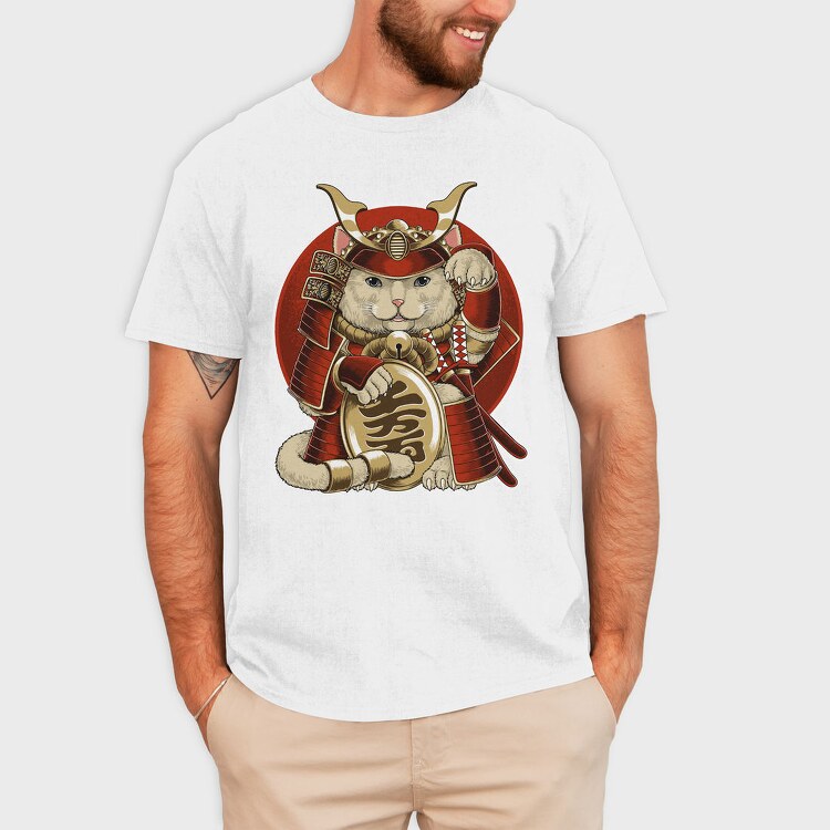 Cat Samurai Armor, Tricou Barbati (Unisex)
