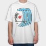 Skeleton Wave Ride, Tricou Oversize Barbati (Unisex)