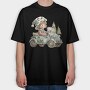 Christmas Christmas Car, Tricou Oversize Barbati (Unisex)
