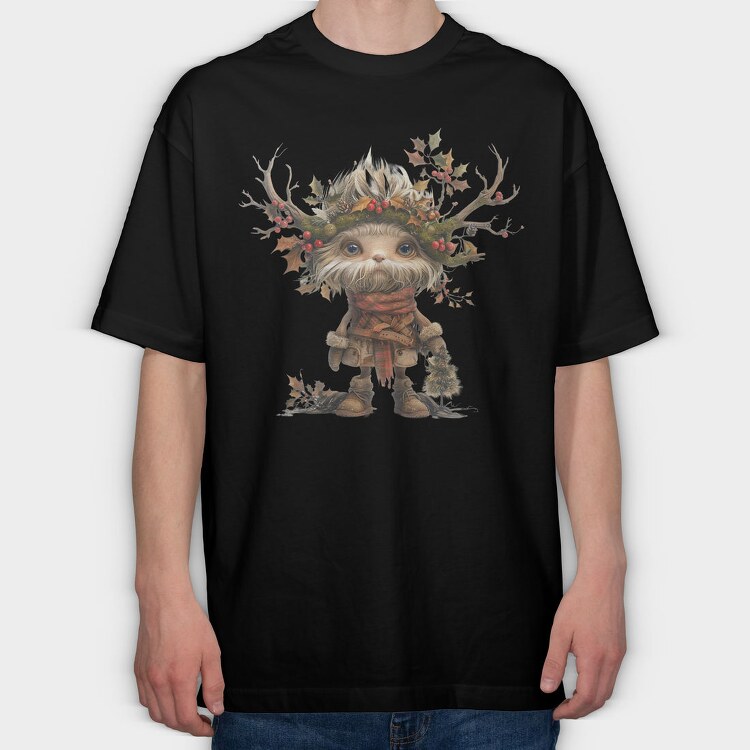 Christmas Elf Mistletoe, Tricou Oversize Barbati (Unisex)